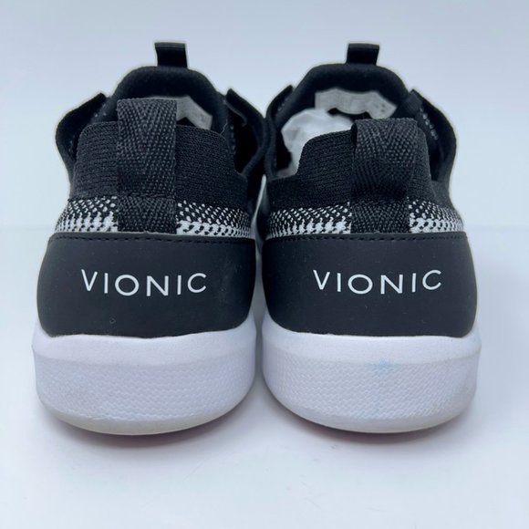 Vionic Womens Lenora Walking Shoes Black White Lace Up Low Top 7.5 Wide - Picture 2 of 12